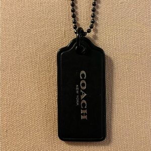 Coach Black Leather Hangtag